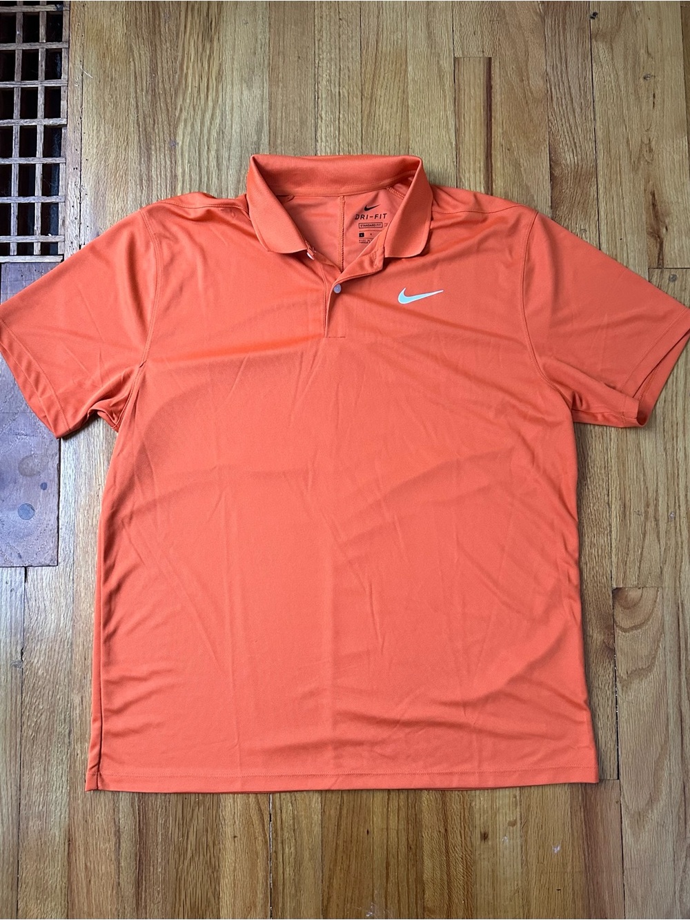 Orange Nike Dri-FIT standard fit short-sleeve performance polo shirt